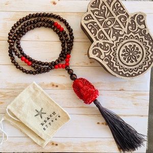 Beaded Tassel Necklace, Meditation Yoga Necklace
